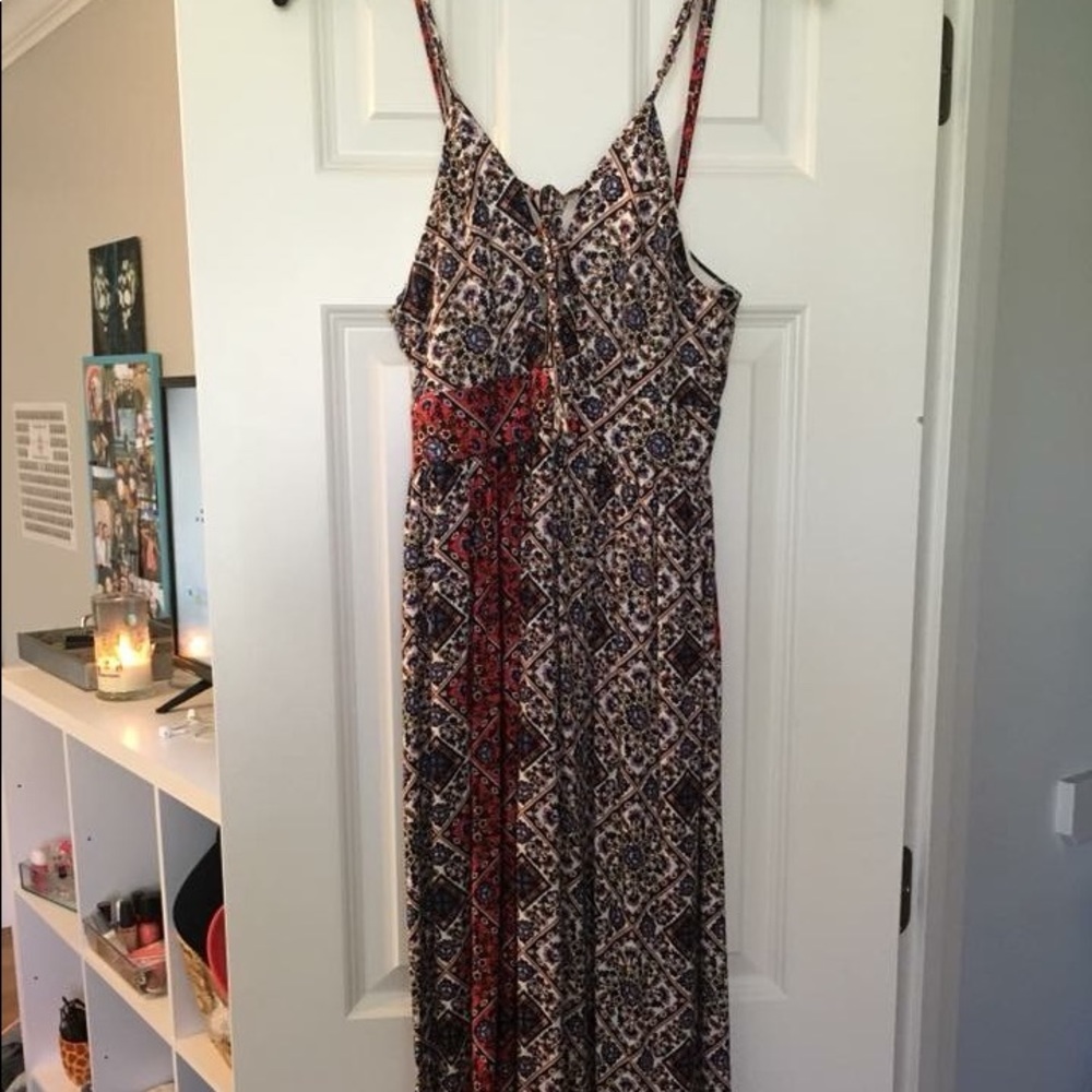 Lace Up Maxi Dress
